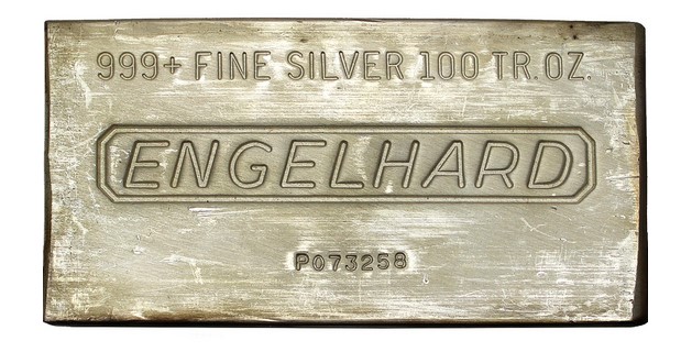 100oz .999 Silver Engelhard Bar - Secondary Market