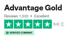 Advantage Gold Review Trustpilot rating