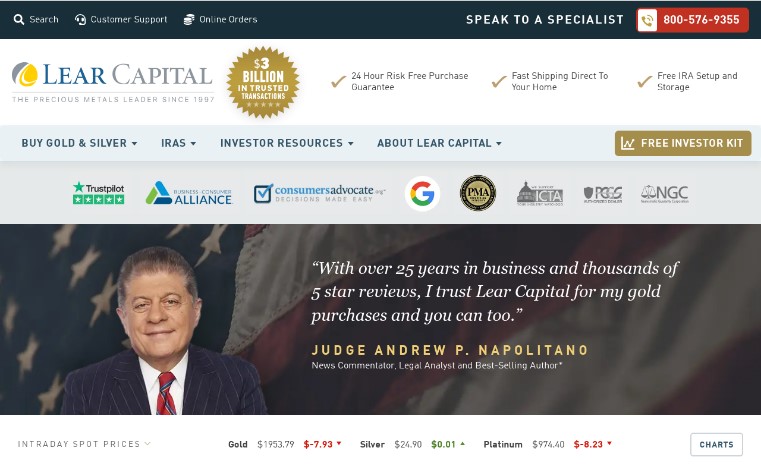 Lear Capital Review website