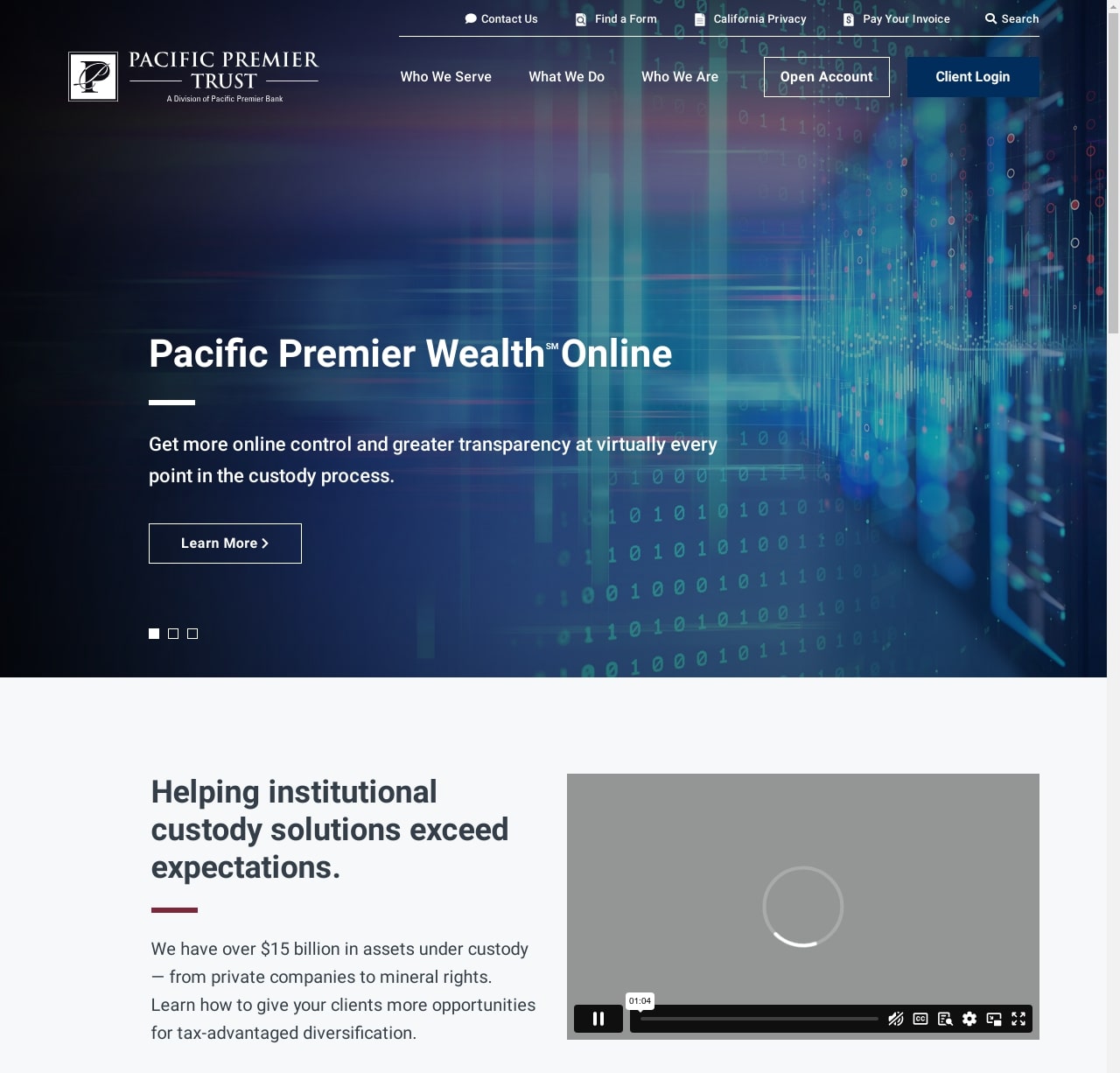 Pacific Premier Trust Review website