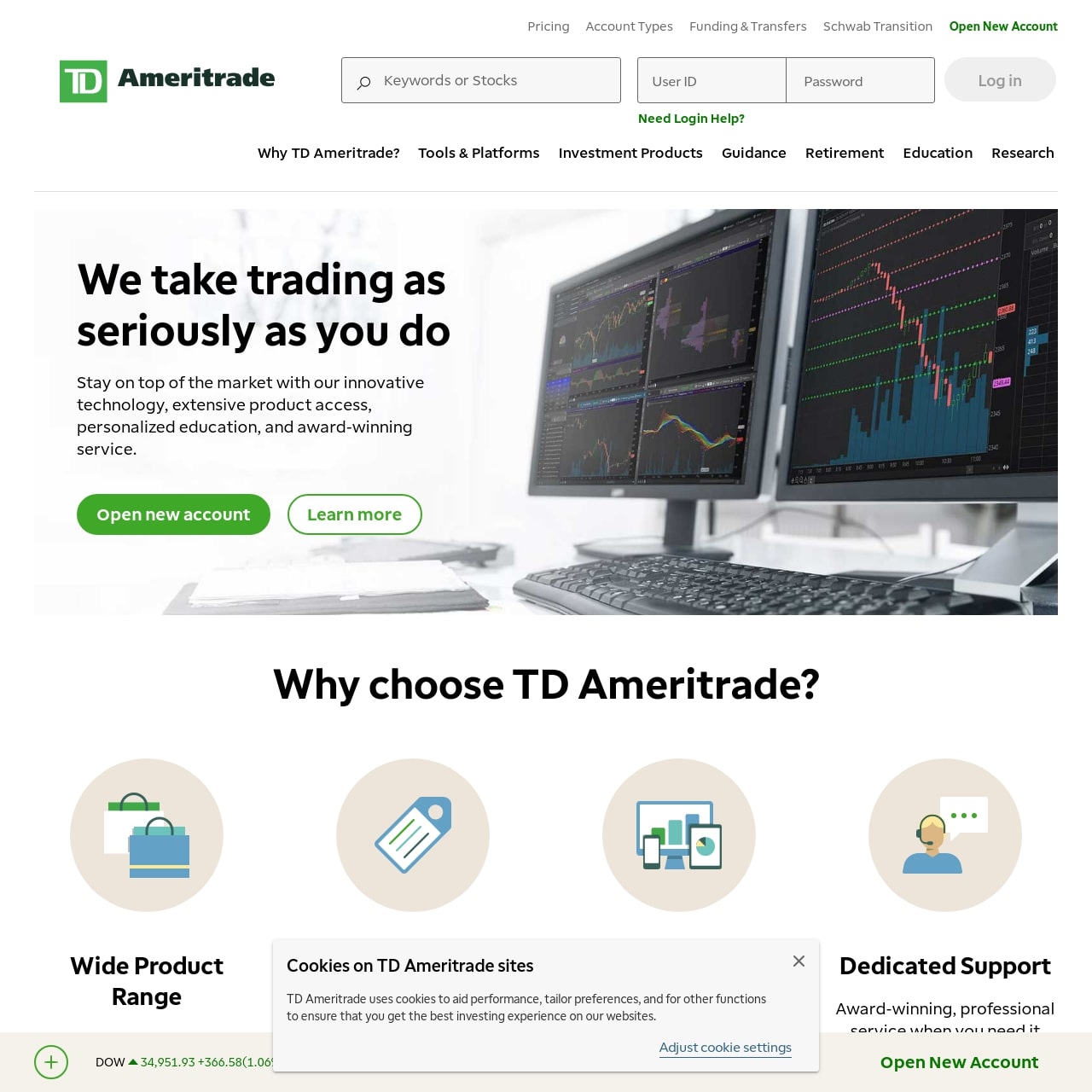 TD Ameritrade Gold IRA Review website
