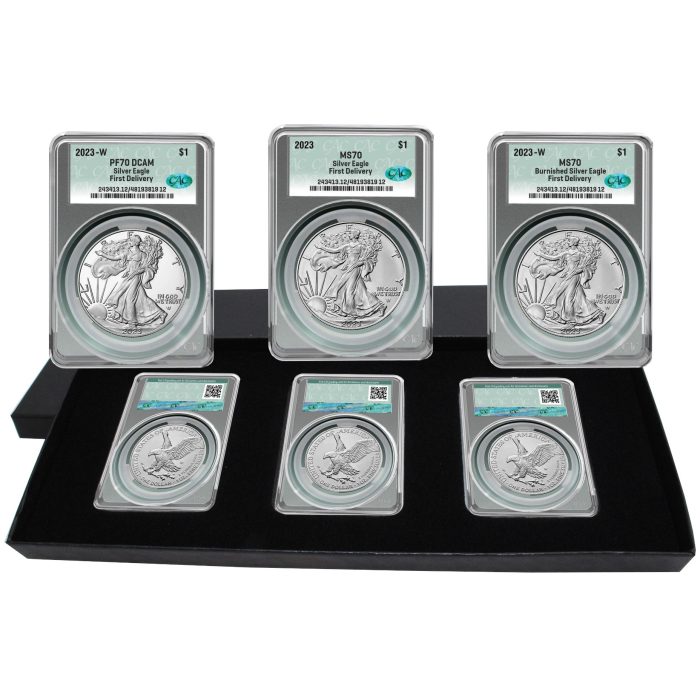 Westminster Mint Review 2023 Silver Eagle 3 Coin Set CAC MS70-PF70-MS70